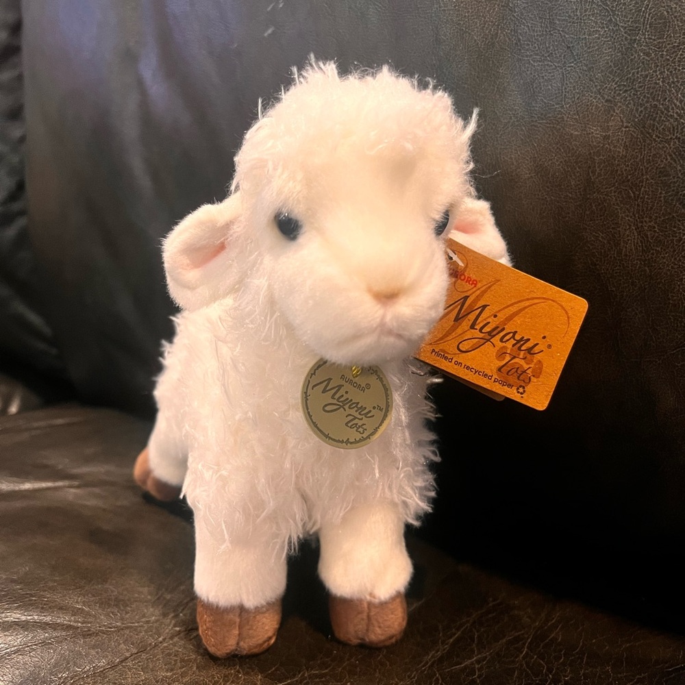 Aurora Baby Lamb Miyoni Stuffed Animal 7" - Picture 4 of 4